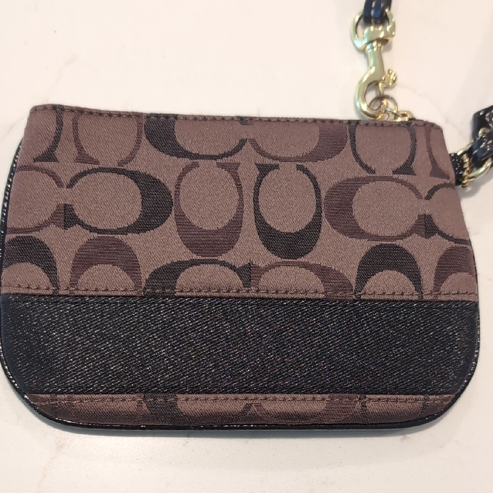 Coach Black and Brown Wristlet - Picture 4 of 6